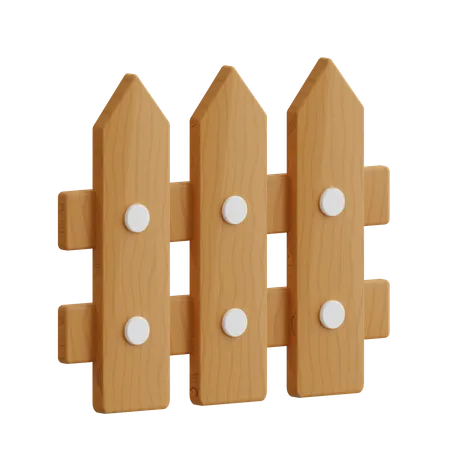 Wooden Fence  3D Icon