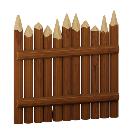Wooden Fence  3D Icon