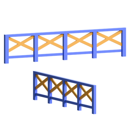 Wooden Fence  3D Illustration