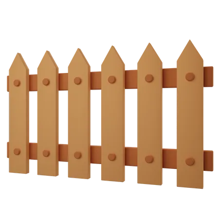 Wooden Fence 3D Icon