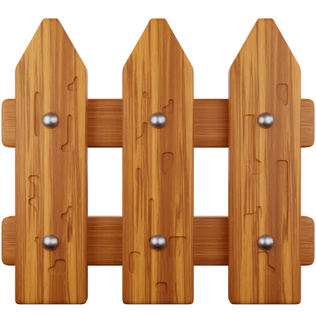3 D Icon Illustration Wooden Fence 3D Icon