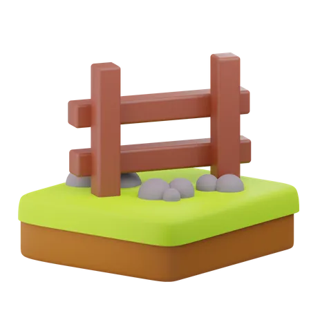 Wooden Fence  3D Icon