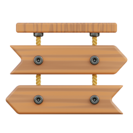 Wooden Hanging Board  3D Icon