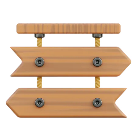 Wooden Hanging Board  3D Icon