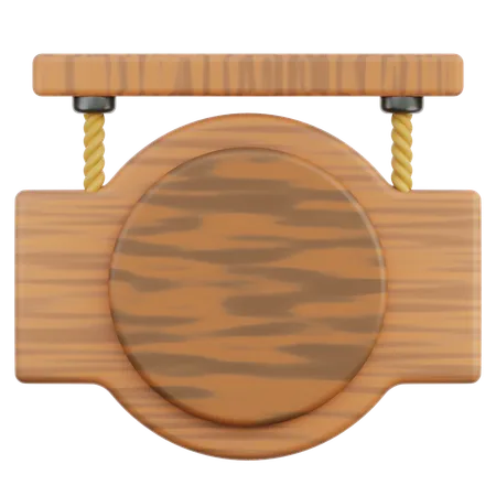 Wooden Hanging Sign  3D Icon