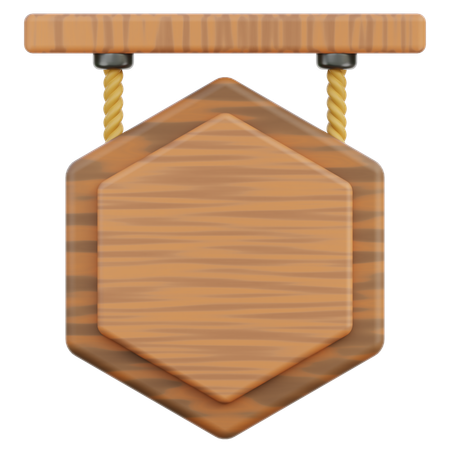 Wooden Hexagon  3D Icon