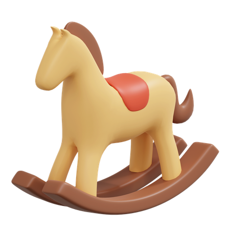 Wooden Horse Toy  3D Icon
