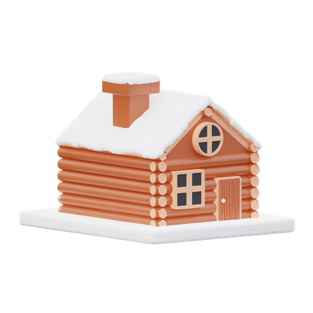 Wooden House  3D Icon