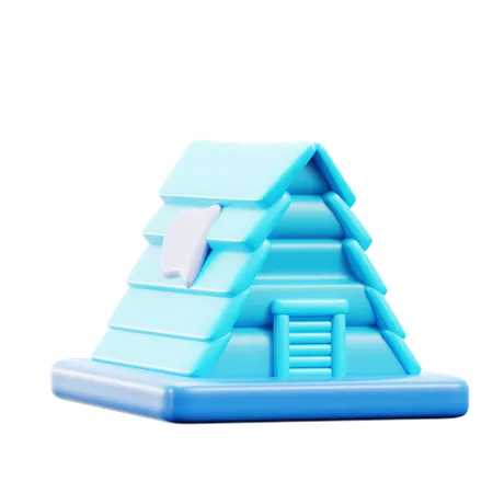 Wooden House  3D Icon