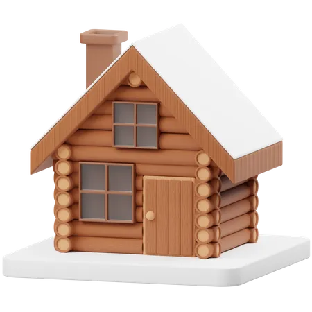 Wooden House  3D Icon