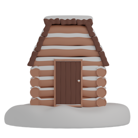 Wooden House  3D Icon