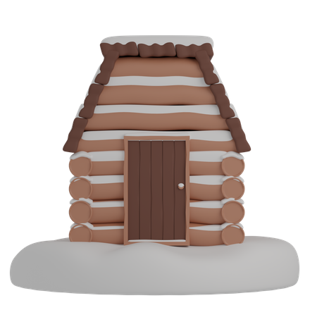 Wooden House  3D Illustration