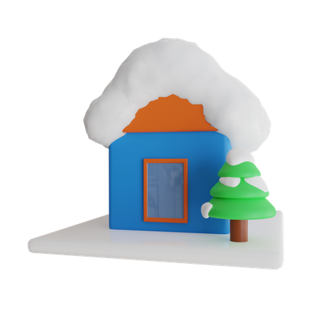 Wooden House 3D Icon