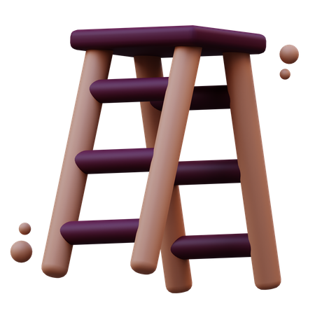 Wooden Ladder  3D Icon