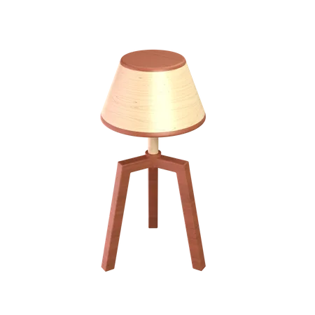 Wooden Lamp  3D Icon