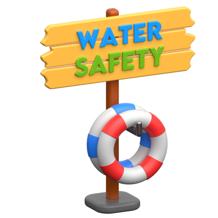 Wooden Lifebuoy Stand  3D Icon