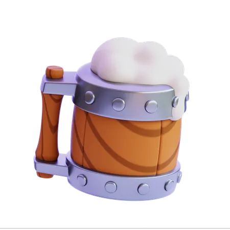 Wooden Mug  3D Icon