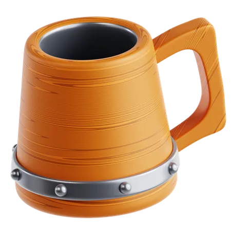 Wooden Mug  3D Icon