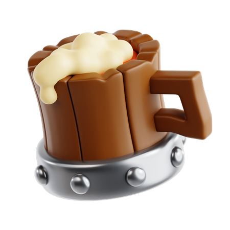 Wooden Mug  3D Icon