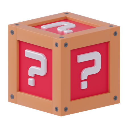 Wooden Mystery Box  3D Icon