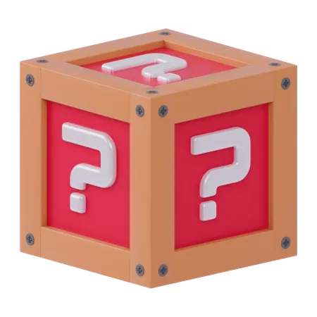 Wooden Mystery Box  3D Icon