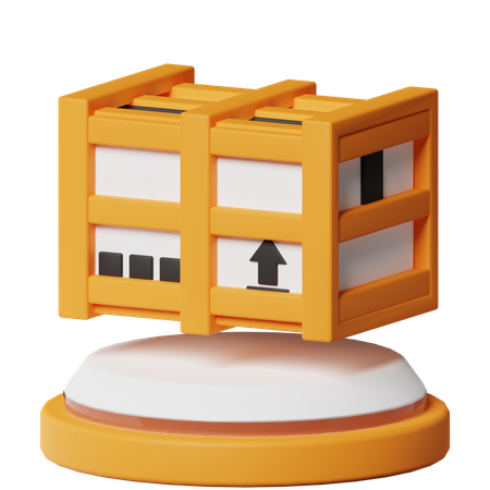 Wooden Package  3D Icon