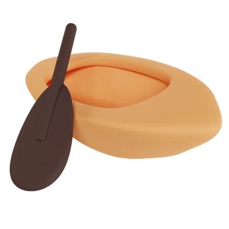 Wooden Paddle Boat  3D Icon