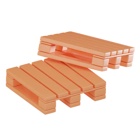 Icon Wooden Pallet Symbolizes Essential Role Of Logistics And Delivery Services In Transporting Use In Presentations Marketing Materials Website Designs Related Logistics 3 D Render Illustration 3D Icon