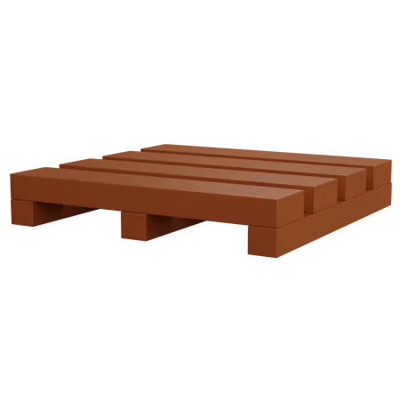 3 D Rendering Wooden Pallet Isolated 3D Icon