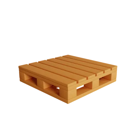 Wooden Pallet In Logistics Warehouse 3D Icon