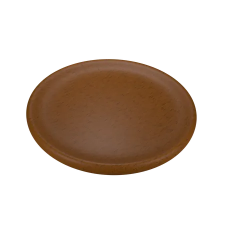 Wooden Plate  3D Icon