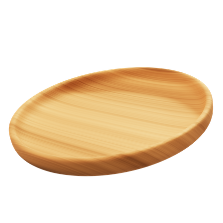 Wooden Plate  3D Icon