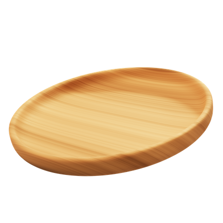 Wooden Plate 3D Icon