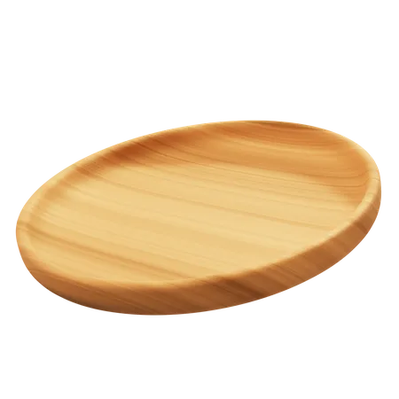 Wooden Plate  3D Icon