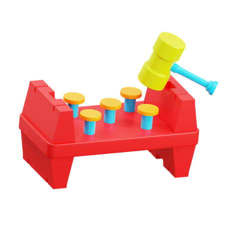 Wooden Pounding Bench  3D Icon