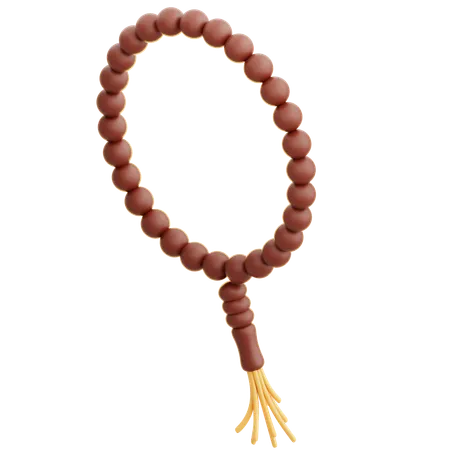 Wooden Prayer Beads A Symbol Of Dhikr Ramadan  3D Icon