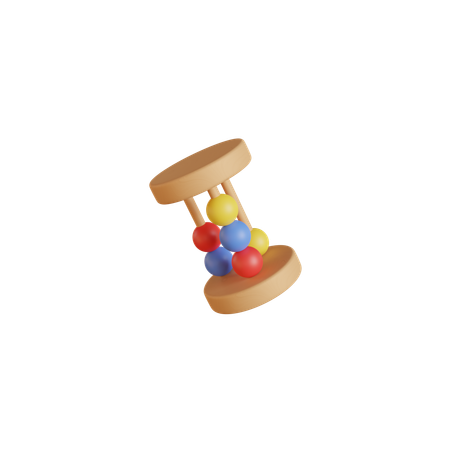 Wooden Rattle  3D Icon