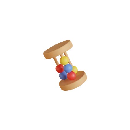 Wooden Rattle  3D Icon