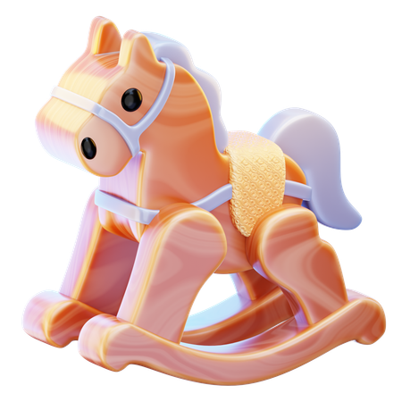 Wooden Rocking Horse Toy  3D Icon
