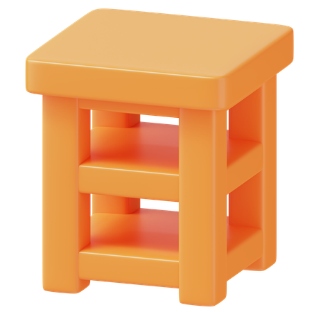 Wooden Shelves  3D Icon