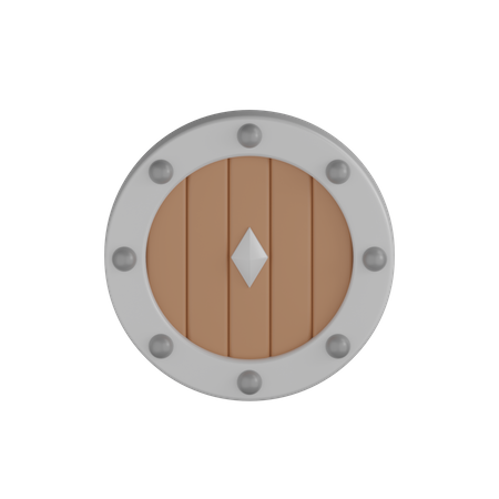 Wooden Shield  3D Icon