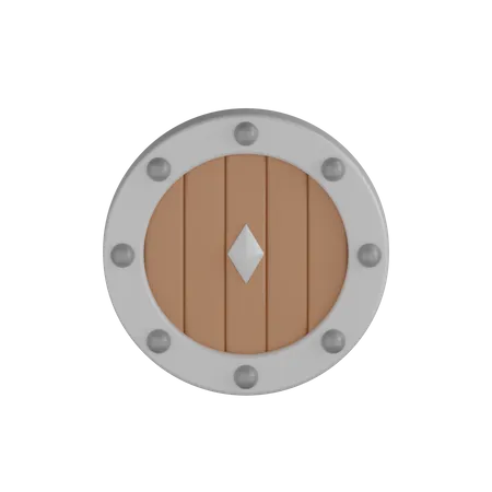 Wooden Shield  3D Icon