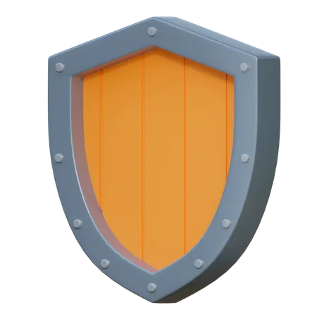 Wooden Shield  3D Icon