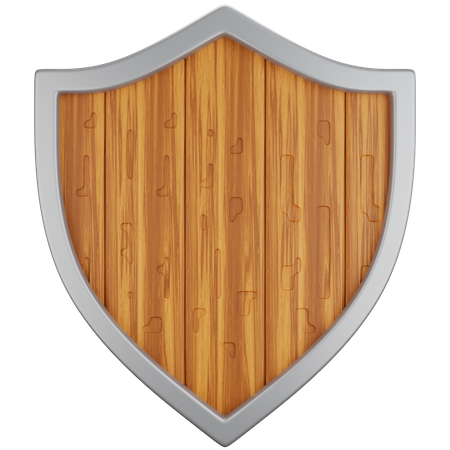 Wooden Shield  3D Icon