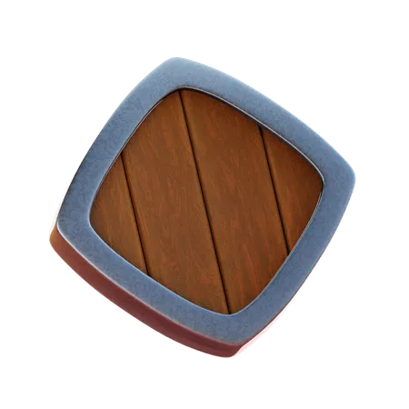 Wooden Shield  3D Icon