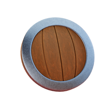 Wooden Shield  3D Icon