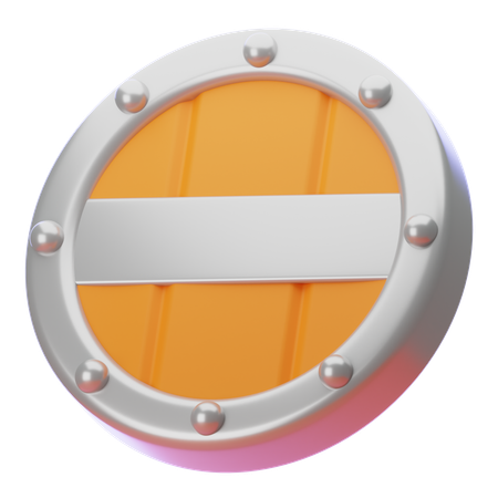 Wooden Shield  3D Icon