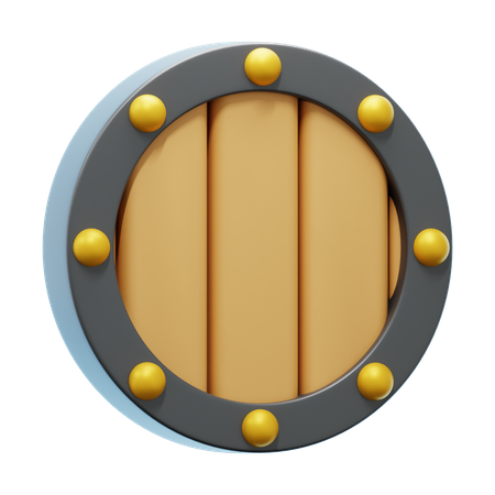 WOODEN SHIELD  3D Icon