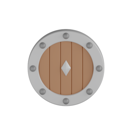 Wooden Shield  3D Icon