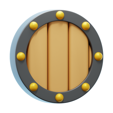 WOODEN SHIELD  3D Icon